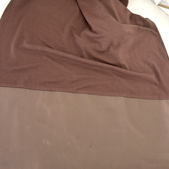 S MAX MARA Sleeveless Knit Dress SMALL Satin brown taupe color Easy Living Brown - Picture 14 of 16